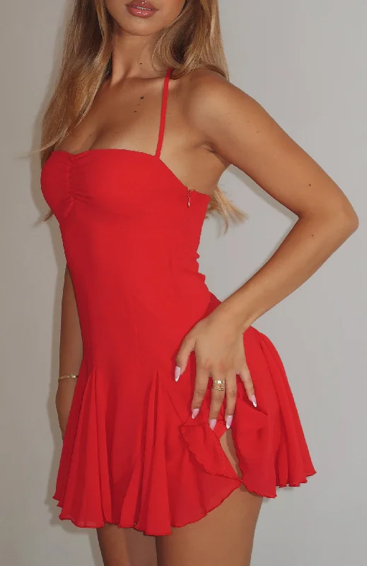 Weekend Exclusive Think I'm In Love Mini Dress Red