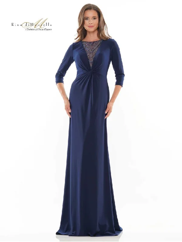 Fashion Forward Outfits Rina di Montella Long Formal Long Sleeve Dress 2730