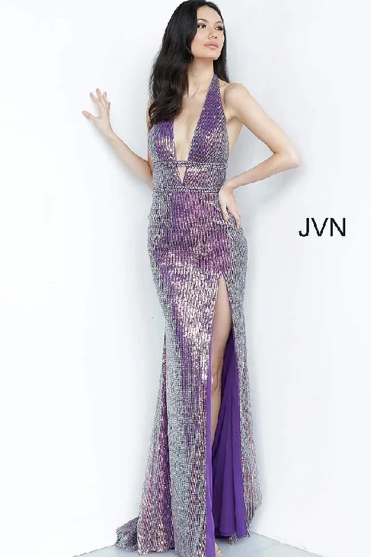 Casual Women’s Clothing Jovani 03058 Long Halter Prom Gown