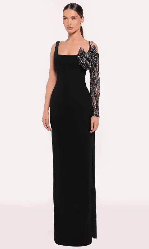 Online Shopping Boutiques Tarik Ediz 98856 - Bow Detailed Sheath Gown