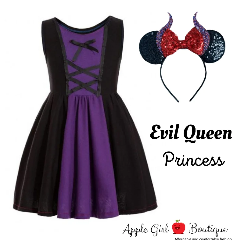 Designer Women’s Fashion Online Evil Queen Princess Dress and Ears for Girls