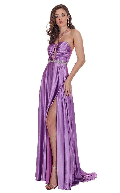 Elegant Women’s Clothing Online Rachel Allan Prom Long Halter Formal Prom Gown 6521