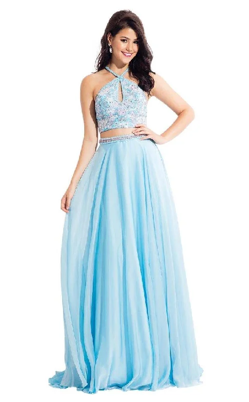 Clothes Woman Rachel Allan Prom Long Halter Two Piece Dress 6063