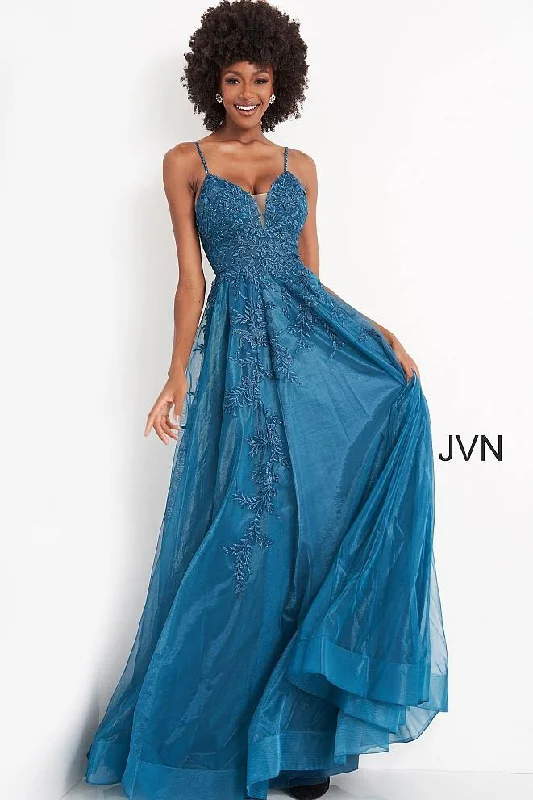 Imeless Style Jovani 02266 Prom Long Spaghetti Strap A Line Dress