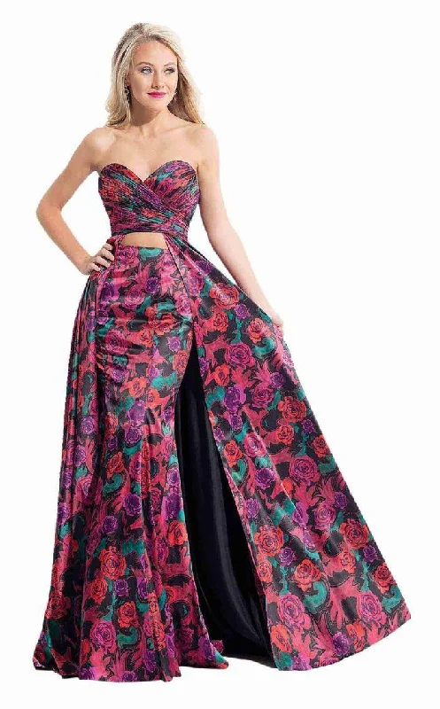 Holiday Gift Guide Sale Rachel Allan Long Two Piece Floral Prom Dress 6073