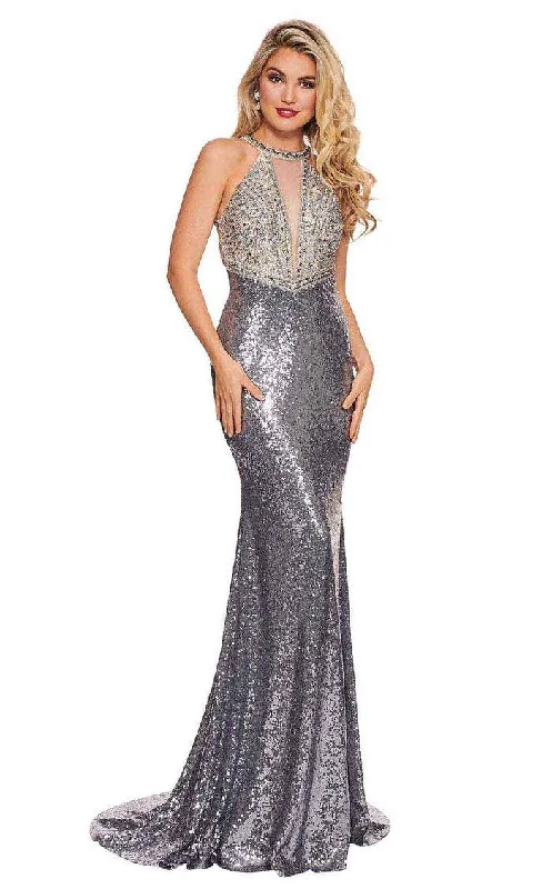 Limited Time Offer Rachel Allan Prom Long Halter Trumpet Dress 6630