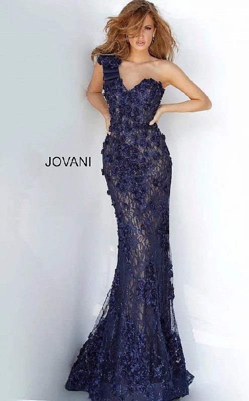 Absurdly Cheap Sale Jovani 3375 One Shoulder Long Formal Gown