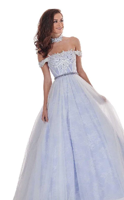 Women’s Casual and Dressy Outfits Rachel Allan Prom Long Off Shoulder Ball Gown 6516