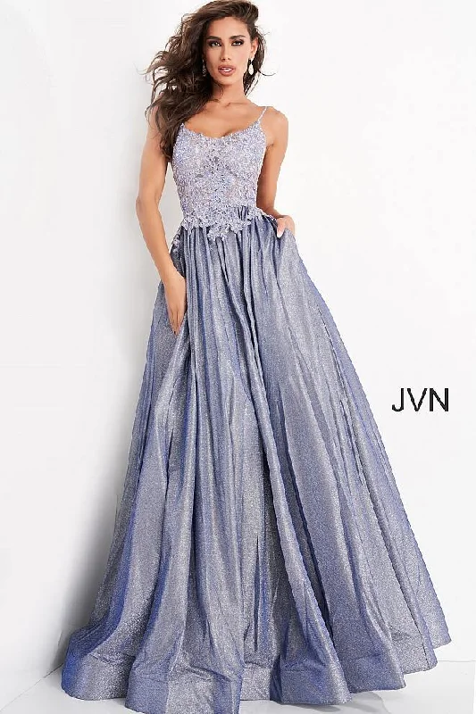 Save Big Jovani 03038 Prom Spaghetti Strap Long Ball Gown