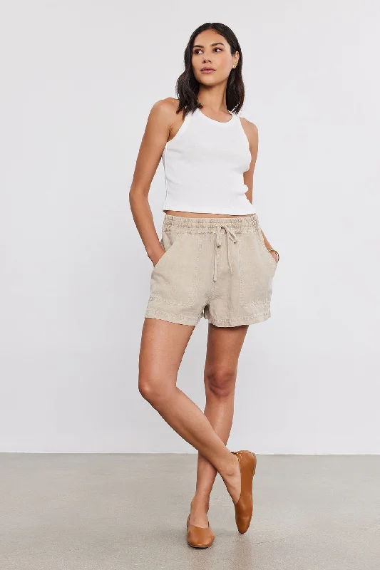 Top 10 Women's Online Clothing Stores SUTTON HEAVY LINEN SHORT