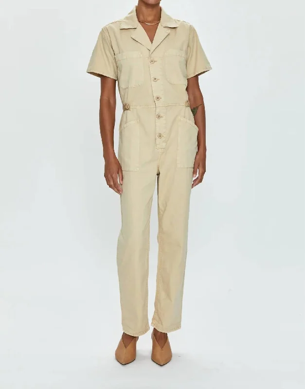 Trendy Women’s Dresses Online Groverl Short Sleeve Field Suit In Grover Champagne