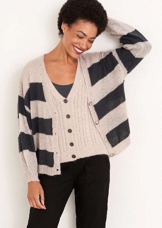 Timeless Elegance HARRY STRIPE CARDIGAN