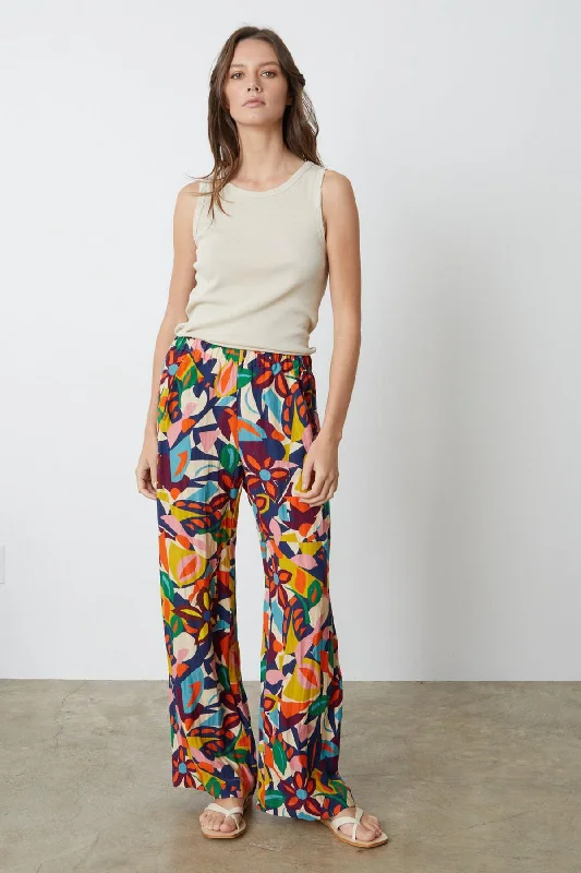 Chic And Comfortable BETHANY PRINTED LINEN PANT