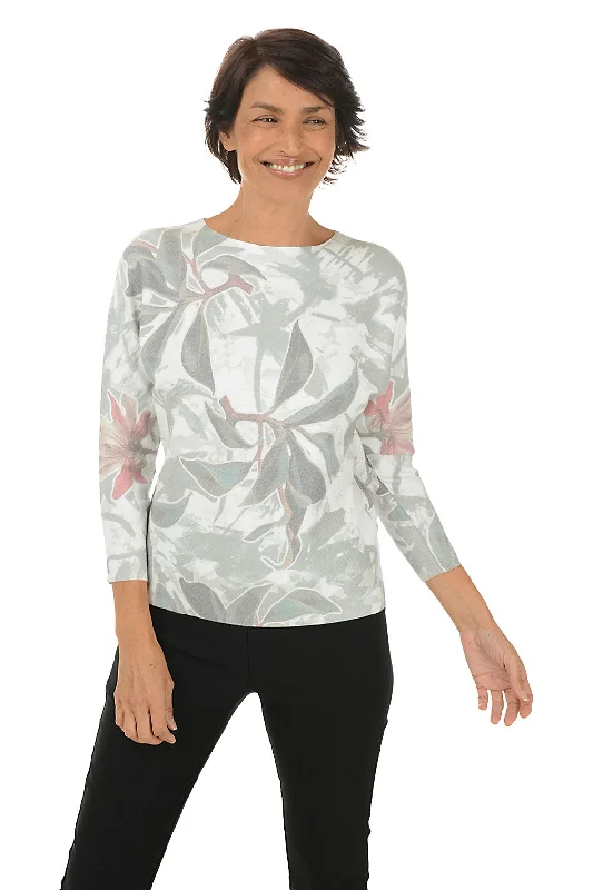 Budget-Friendly Fashion Tropical Dew 3/4 Dolman Sleeve Sweater