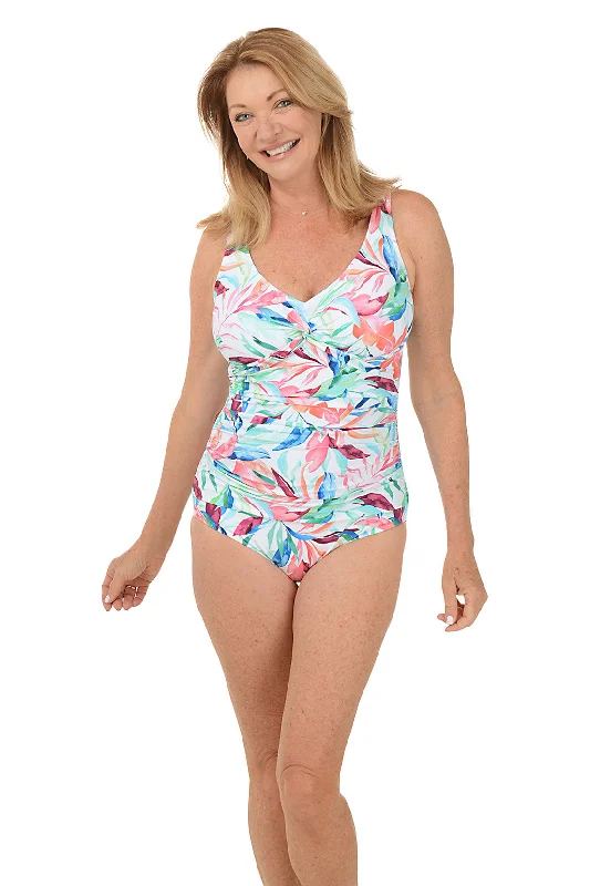 Fashion Women's Clothing Dominica Breeze Twist Front Swimsuit