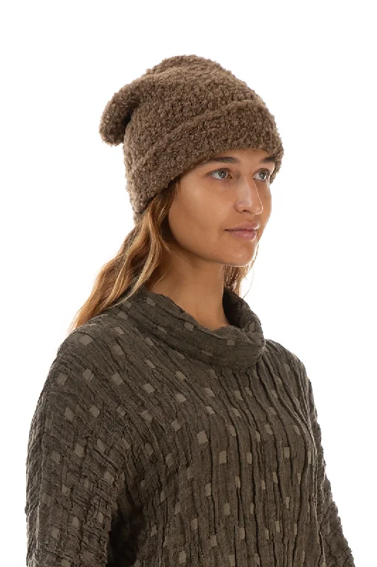 Shop Our Looks Ribbed Cuff Caramel Alpaca Wool Beanie Hat