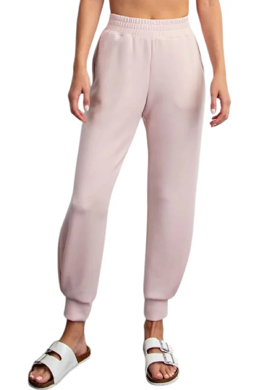 Timeless Classics Modal Jogger Pants In Baby Pink