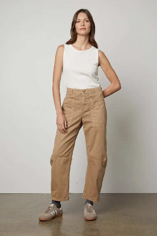 Best Boutiques Online BRYLIE SANDED TWILL UTILITY PANT