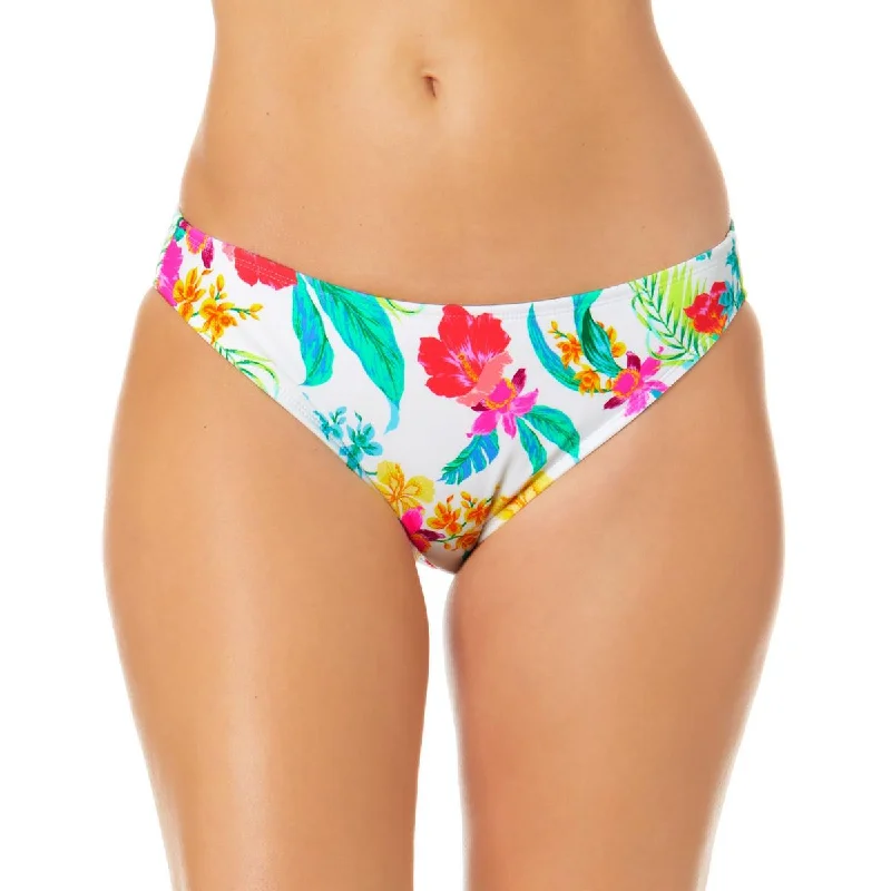 Sophisticated Style Juniors Womens Floral Print Hipster Swim Bottom Separates