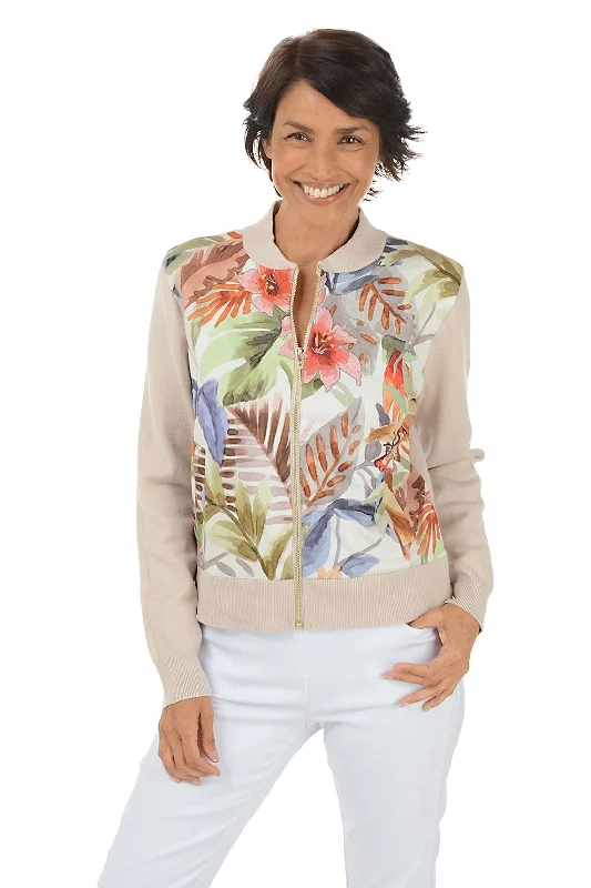 Gorgeous Glamour Collection Butterfly Zip Front Sweater Jacket