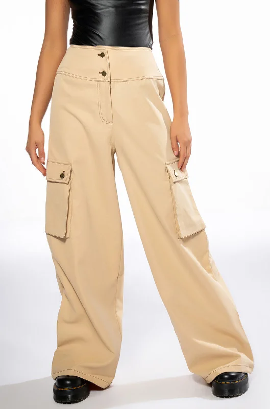 Attire Sale MONEY LONG WIDE LEG CARGO PANTS