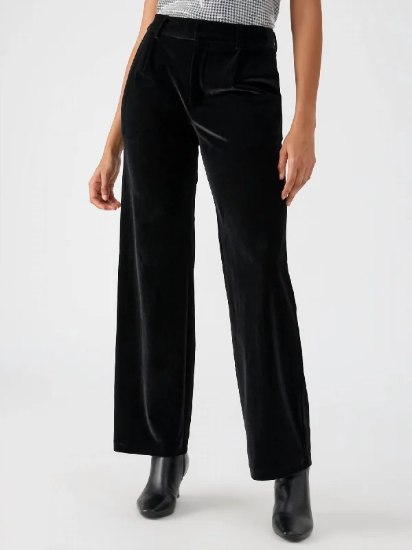 Women's Clothing Online Faye Velvet Trouser In Black