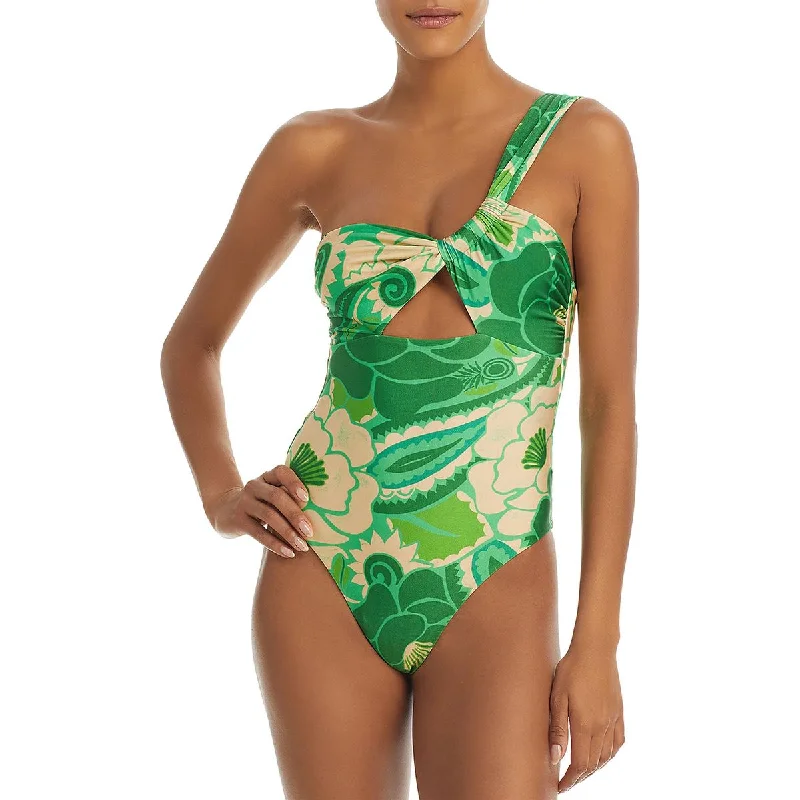 Online Boutiques Womens Cut-Out Man Made One-Piece Swimsuit