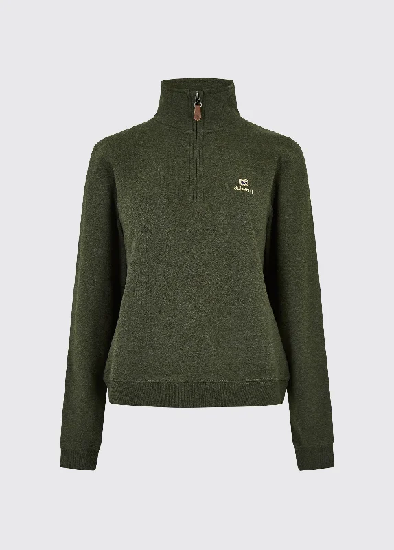 Chic Women’s Clothing Online Castlemartyr Women's Quarter Zip Sweatshirt - Olive