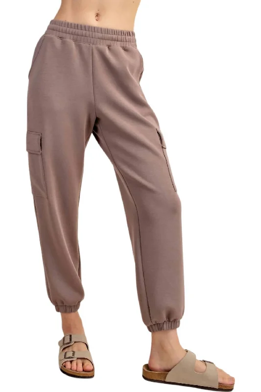 End of Season Sale Modal Cargo Jogger Pants In Mocha