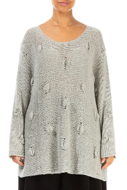 Trend Alert Bubbles Greige Wool Sweater