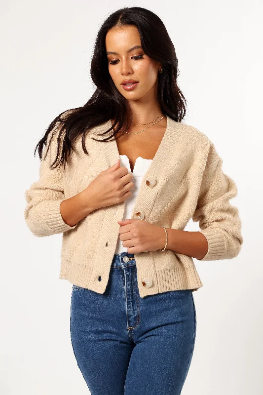 Exclusive Discounts Veda Stripe Cardigan - Beige