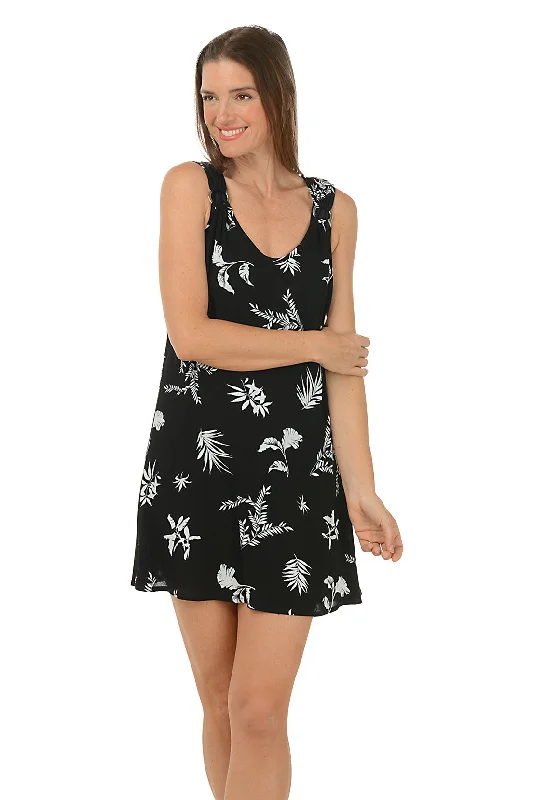 Fashion Essentials Leaf Ring Tank Dress Cover-Up