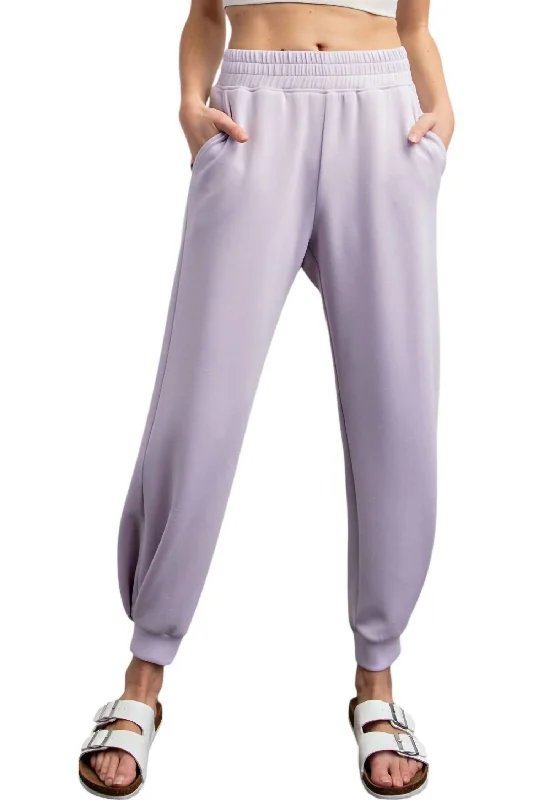 Colorful Clothing Modal Jogger Pants In Lavender