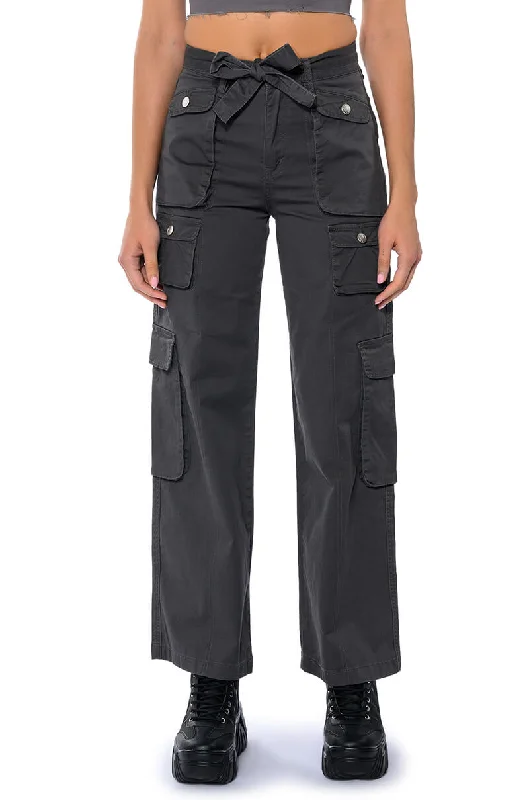 Online Boutiques Best NOTHING ABOUT YOU BELTED CARGO PANTS