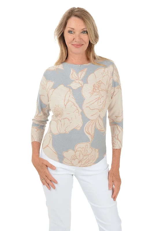 Premium Fashion Gardenia 3/4 Dolman Sleeve Sweater