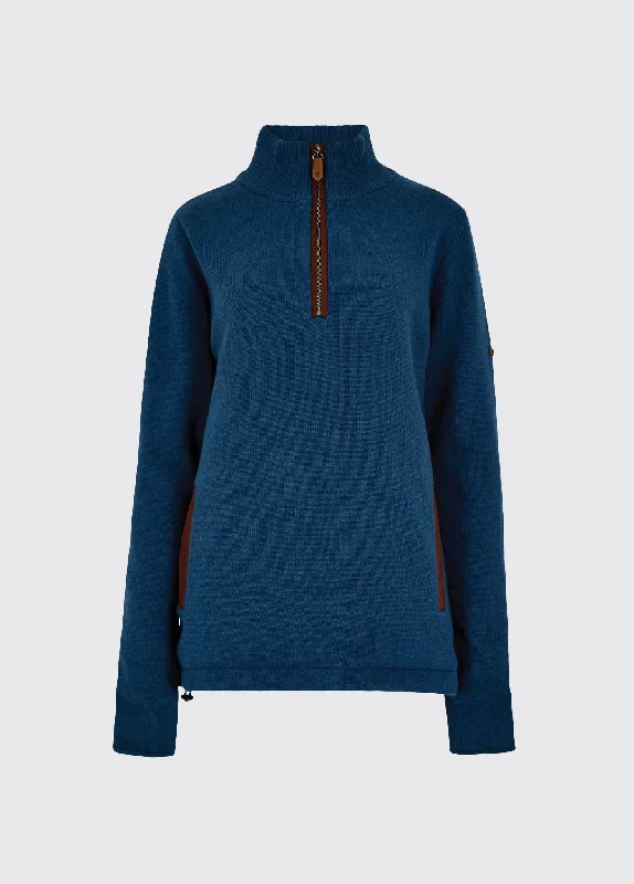 Gift Ideas Morrisey Zip Neck Sweater - Peacock Blue