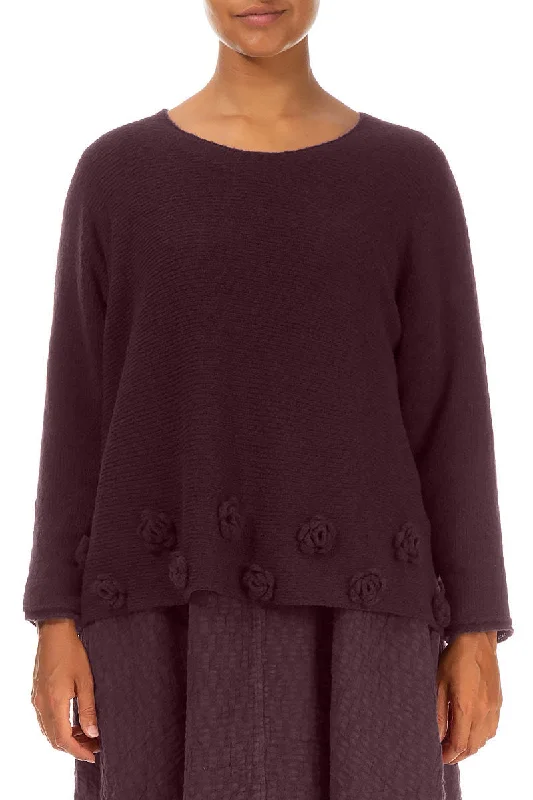 Best Online Women's Boutiques Flowers Mulberry Wool Sweater