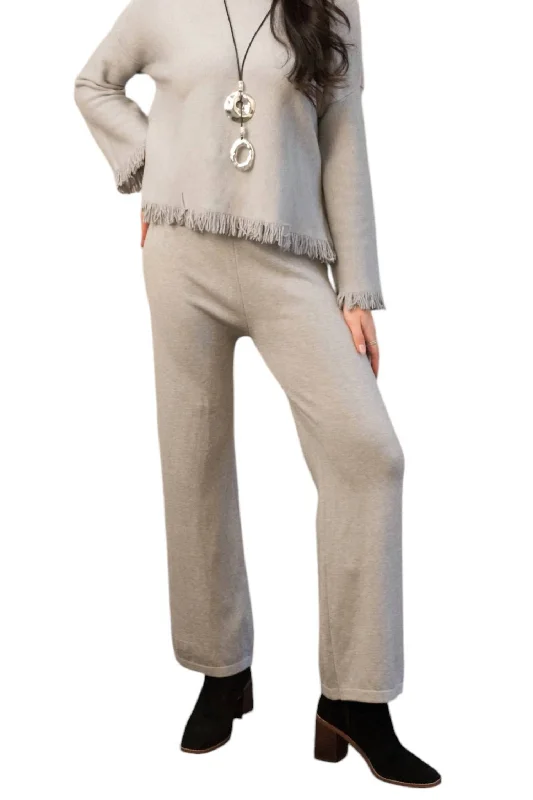 Trendy Boutique Online Knit Pant In Gray