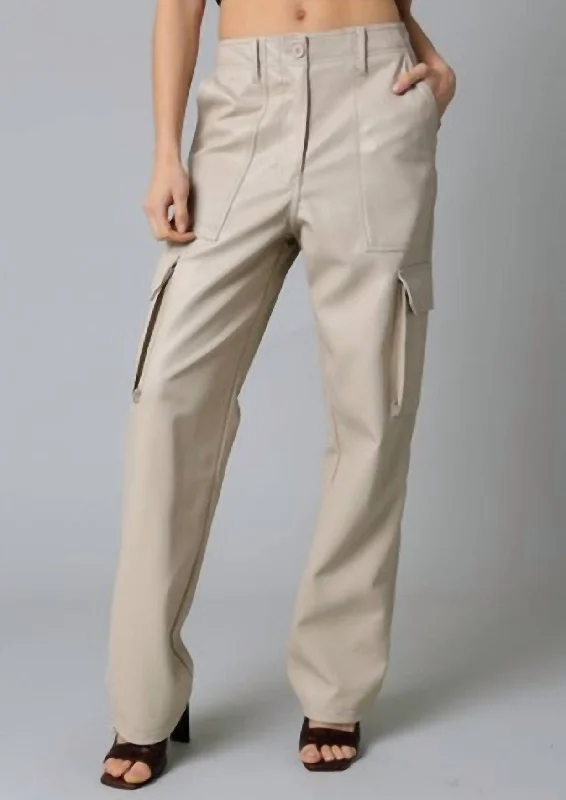 Trendy Attire For Her Women's Parachute Pants In Khaki