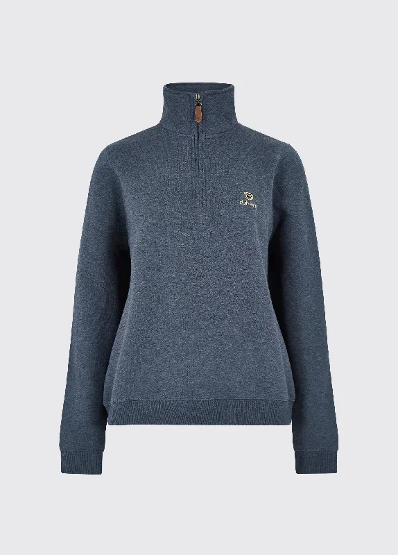 Fashionable Dresses for Women Castlemartyr Women's Quarter Zip Sweatshirt - Denim