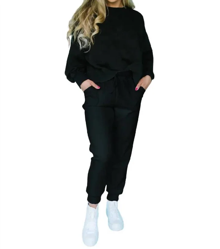 Unleash Your Fashion Millie Luxe Sweatpant In Black