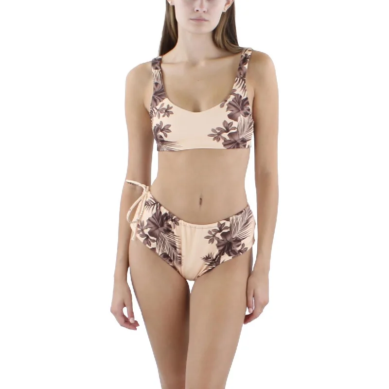 Exclusive Online Sale Womens Printed Side Tie Swim Bottom Separates