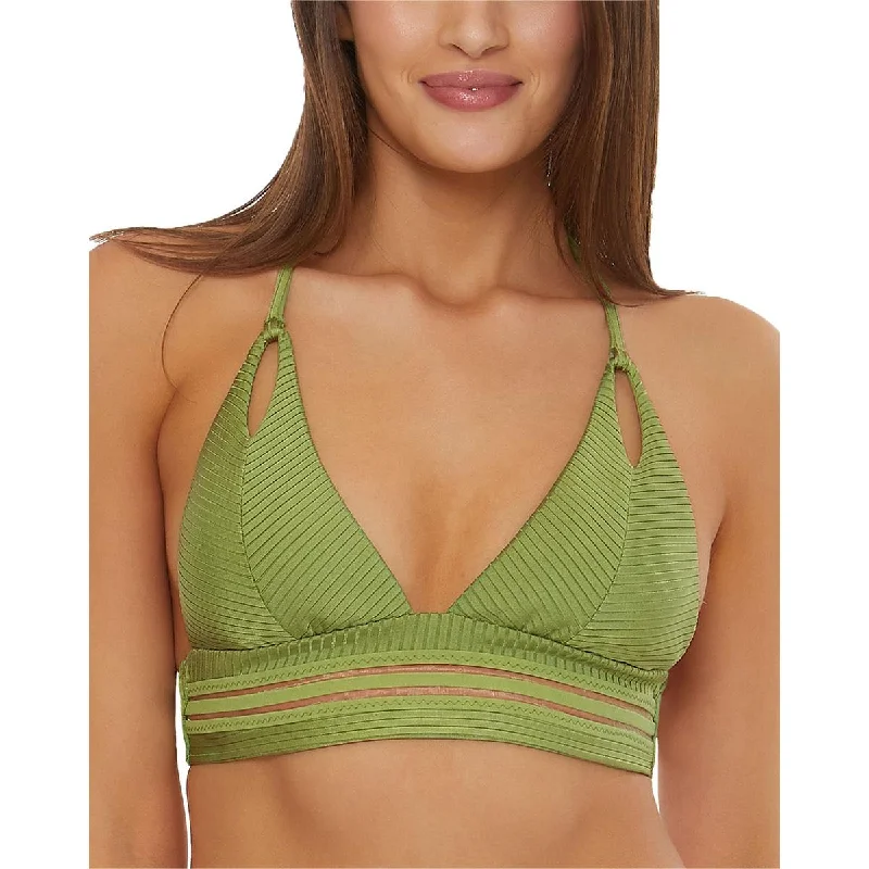 Weekend Sale Womens Ribbed Nylon Bikini Swim top