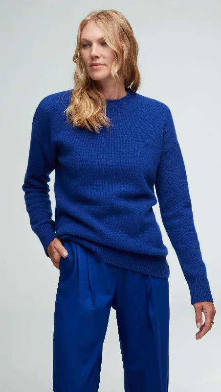 Stylish Statements Oversized Sweater in Wool-Cashmere | Cobalt