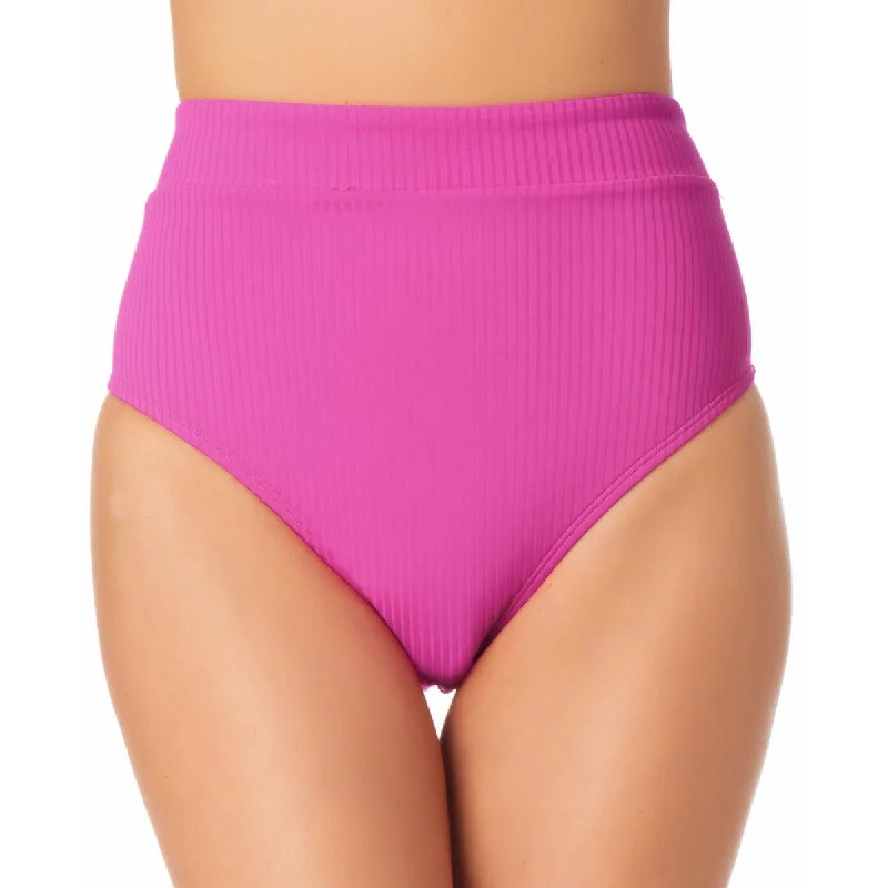 Stylish Everyday Clothing Juniors Womens Textured High-Waist Swim Bottom Separates