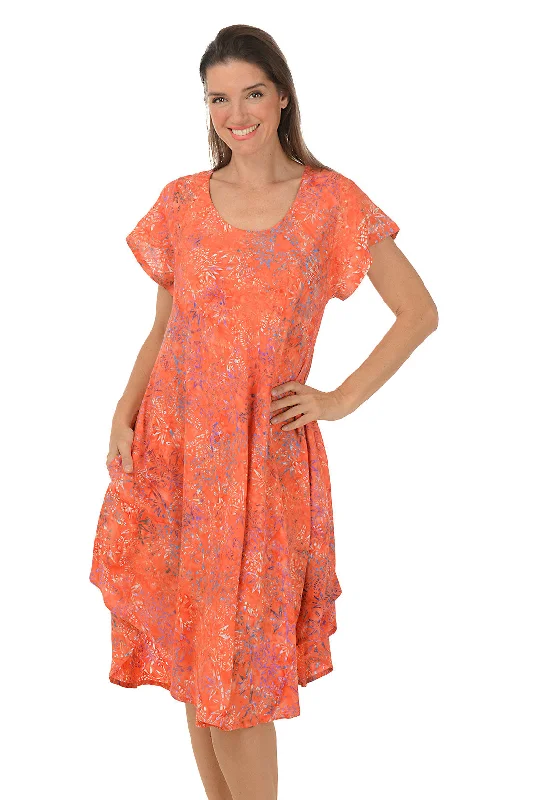 Relaxed Style Bamboo Sherry Short Sleeve Cover-Up Dress