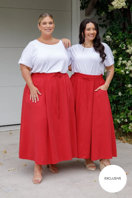 Clothes For Sale Esme Skirt | Cherry Red