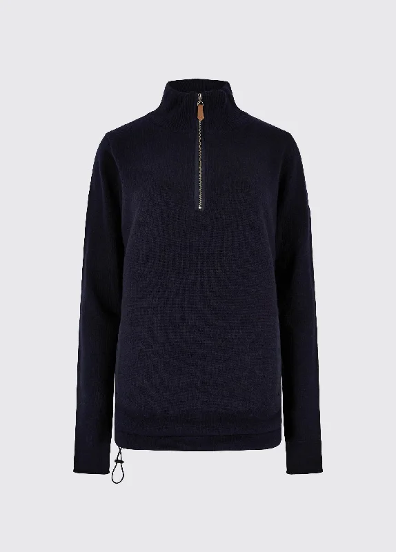 Woman Clothing Morrisey Zip Neck Sweater - Navy