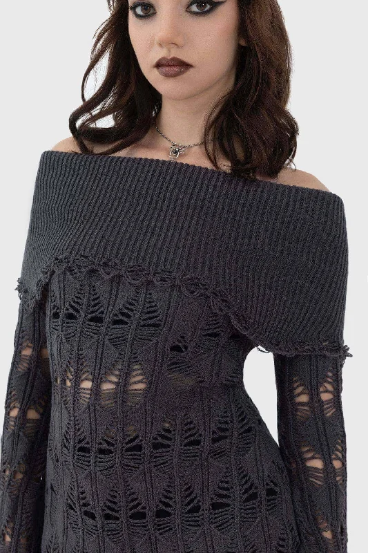 Women's Online Boutique Shadow Wine Sweater