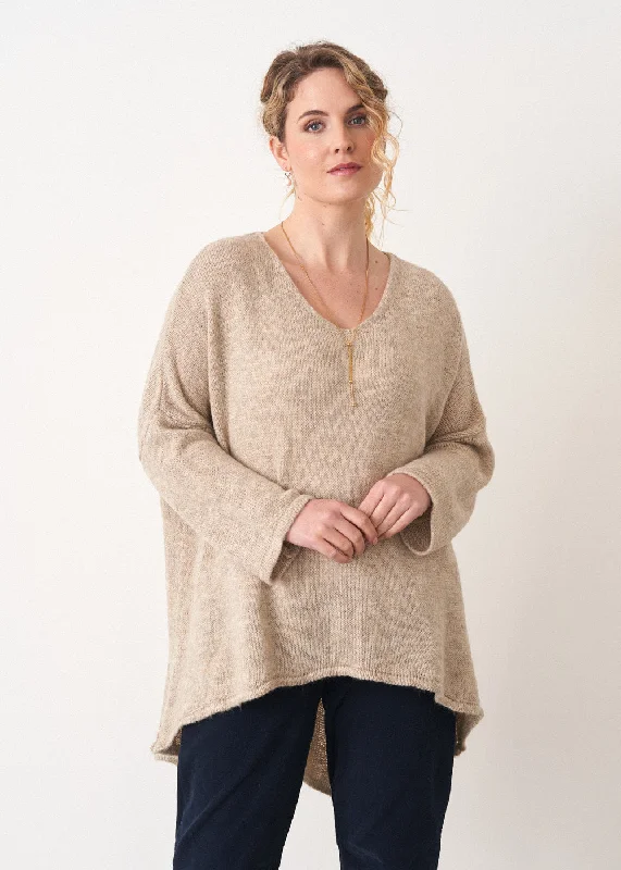 Chic Women’s Clothing for Work and Travel OLIVIA OVERSIZED SWEATER - OATMEAL